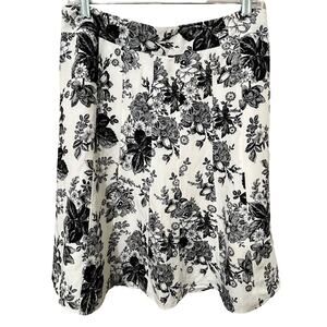 Loft Women’s Tiered Skirt Size 12 Linen Blend Fully Lined‎ Zip